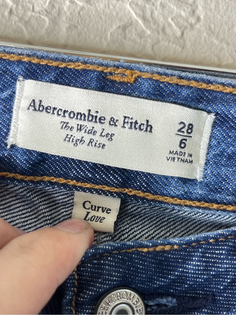Abercrombie And Fitch Curve Love The Wide Leg High Rise in Blue - Picture 13 of 14